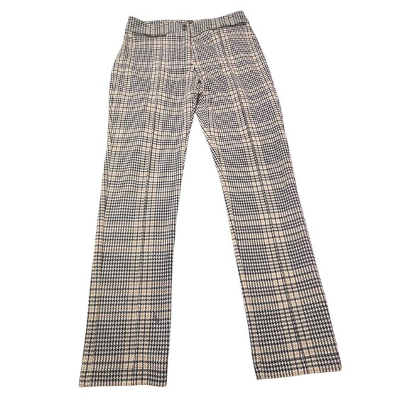 J. McLaughlin Beige Black Houndstooth Plaid Yara Pants Women's 4 READ! A19.3 - Picture 2 of 11
